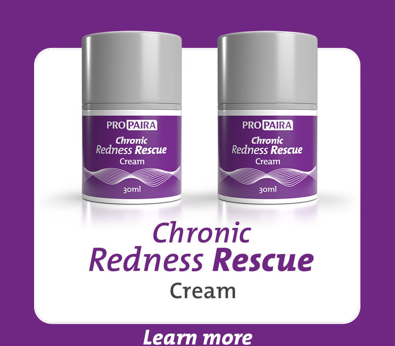 Chronic Redness Rescue Cream to reduce non-transient erythema (NTE) of Rosacea