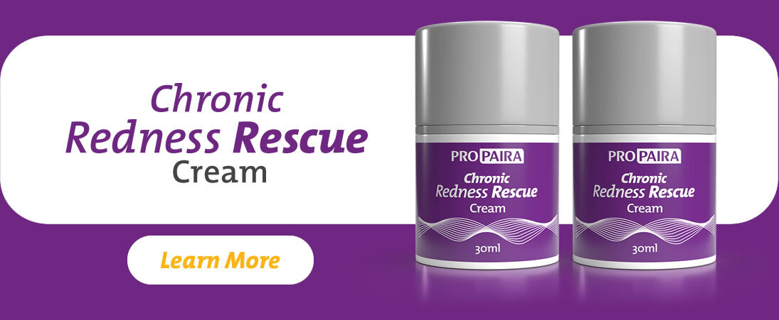 Chronic Redness Rescue Cream to reduce non-transient erythema (NTE) of Rosacea