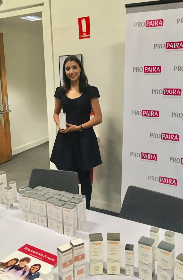 Propaira Stand at Skin Health Education Day - with Sarah Gribbin