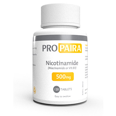500mg Nicotinamide 120 Tablets (Niacinamide or Vit B3)