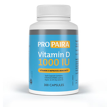 Vitamin D 1000 IU  300 Capsules to improve immunity