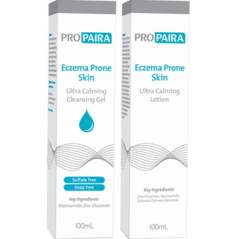 Propaira Eczema-Prone Skin Ultra Calming Lotion 100ml and Ultra Calming Cleansing Gel 100ml Combo Propaira Eczema-Prone Skin Ultra Calming Lotion 100ml and Ultra Calming Cleansing Gel 100ml Combo