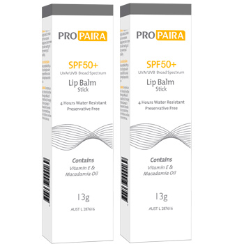 Propaira Lip Balm SPF50+ Stick 13g x2 - To Sooth Dry & Chapped Lips Propaira Lip Balm SPF50+ Stick 13g x2 - To Sooth Dry & Chapped Lips